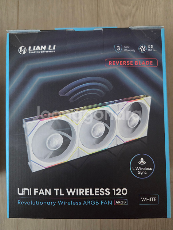 리안리 UNI FAN TL Wireless 120 리버스 (3팩, 화이트)--0
