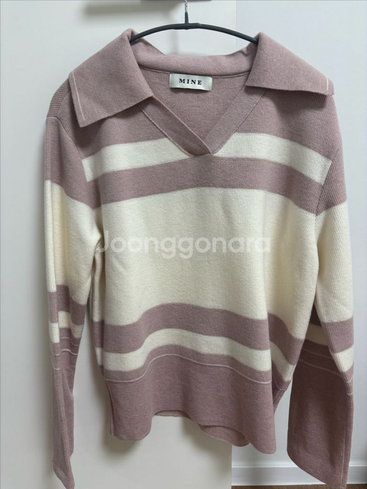 스트라이프 폴로넥 니트--2