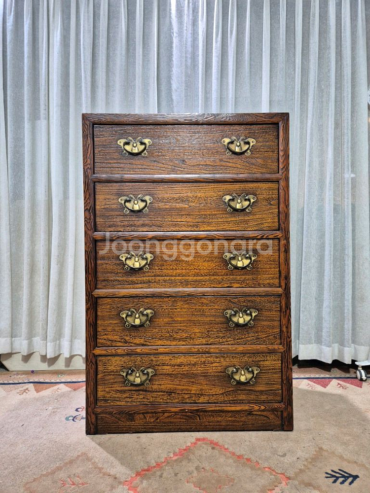 전통고가구 편백나무 5단서랍장--0