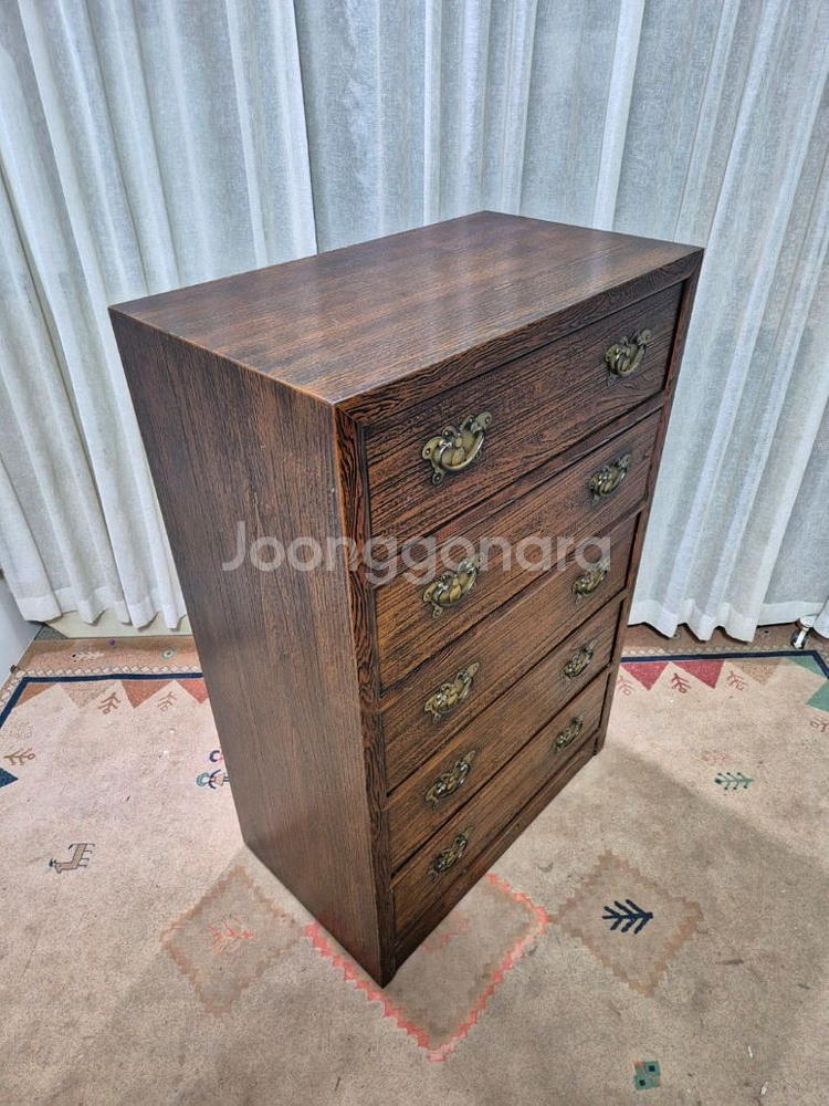 전통고가구 편백나무 5단서랍장--4