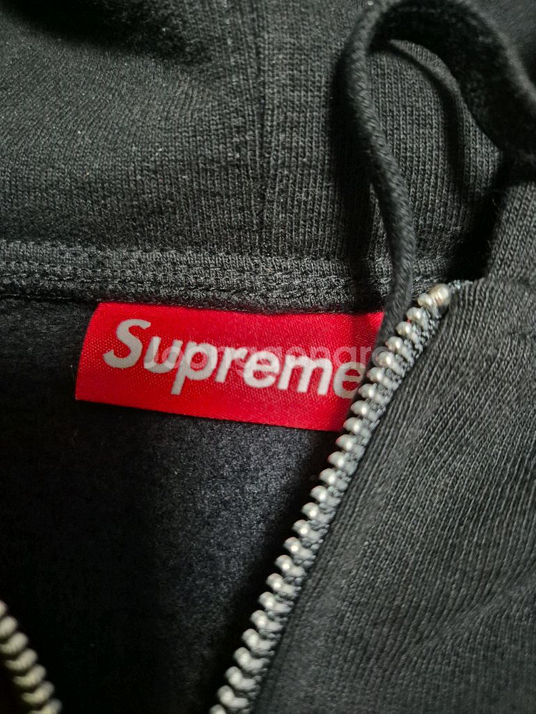 슈프림 S로고 후드 집업 블랙 24FW XL사이즈--3