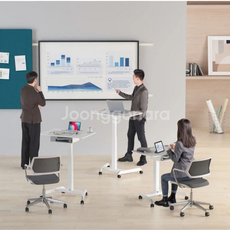 루나랩 높이조절 이동책상 (사이드테이블가능)--2