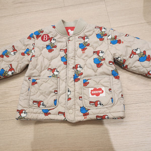 베베드피노 스탠리 토끼 패턴 경량패딩 점퍼 100