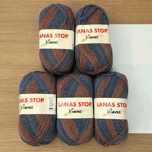 (세하선) 비에나 배색실 뜨개실 털실 울50% 울혼방 아크릴 스웨터 목도리 가디건