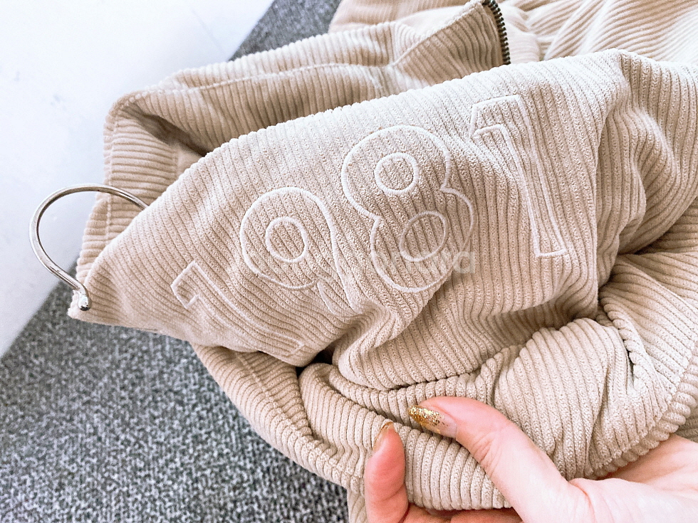 (XS~S)게스여자하이넥골덴코듀로이오버핏패딩점퍼--5