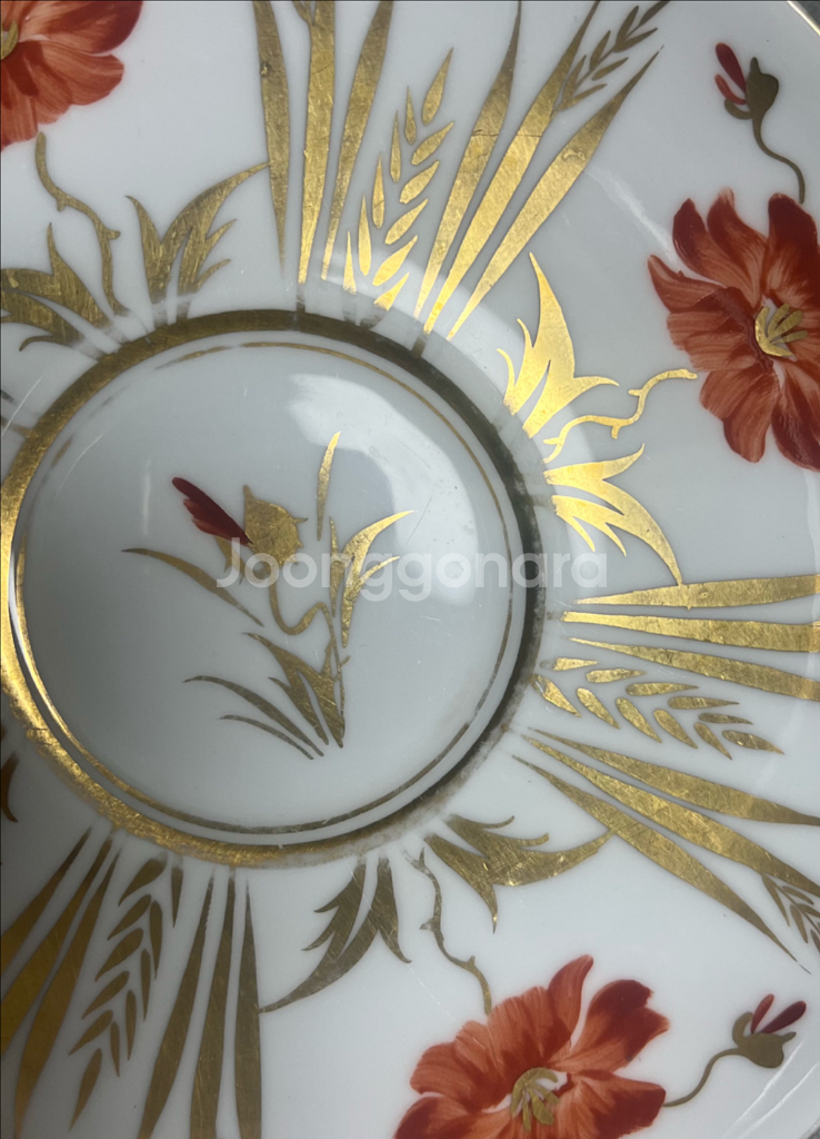 엔틱 영국 로얄첼시 찻잔 & 소서 커피잔--4