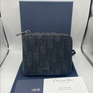 [OS] 디올 오블리크 자카드 지퍼 반지갑