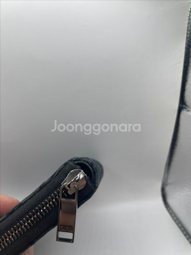 [OS] 디올 오블리크 자카드 지퍼 반지갑--4