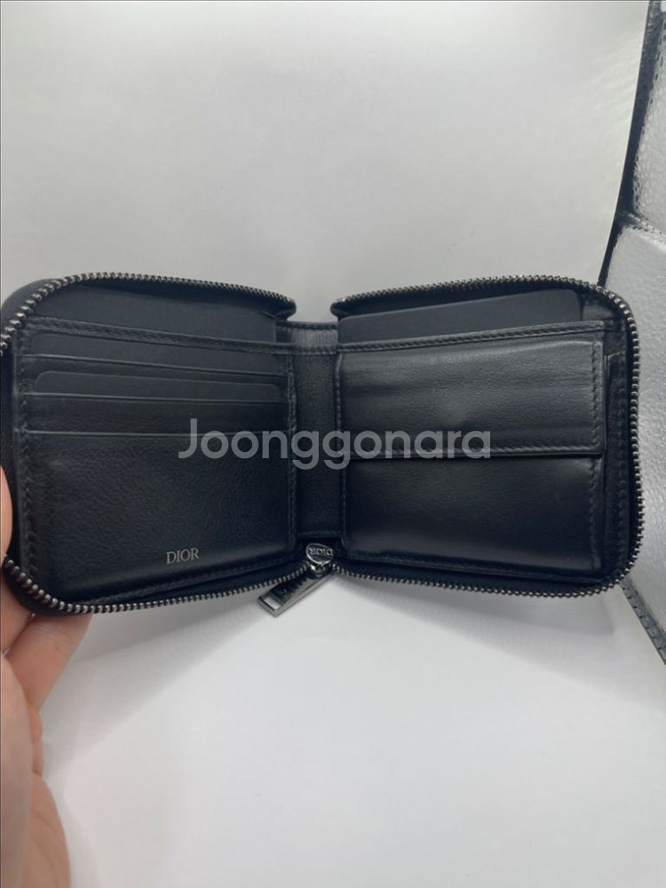[OS] 디올 오블리크 자카드 지퍼 반지갑--7