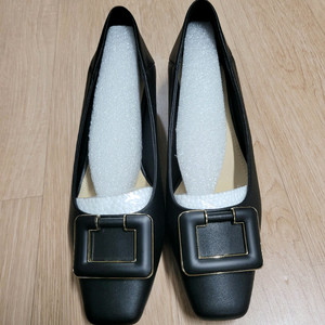 여성)블랙 플랫 슈즈 단화(새상품250m)