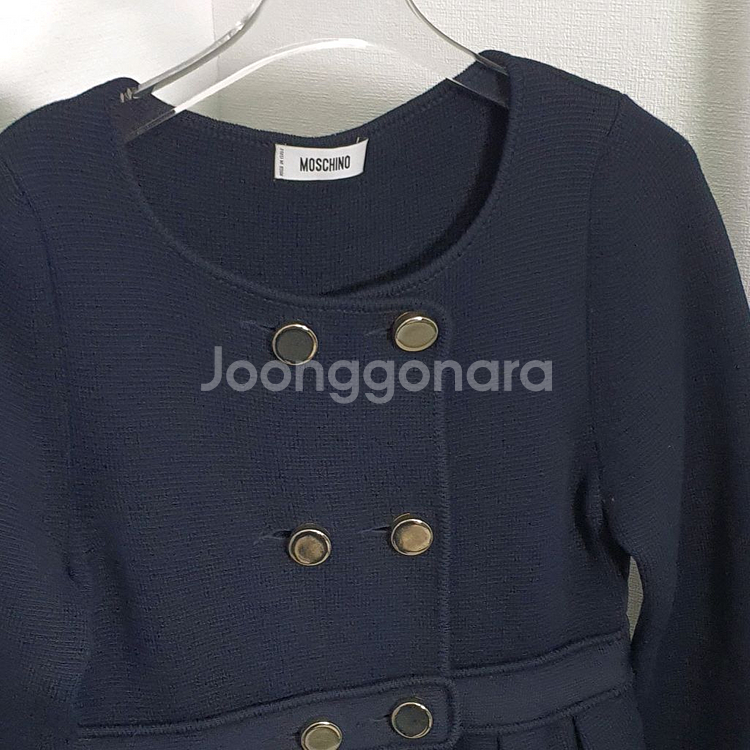 모스키노 원피스형 더블 울코트--2