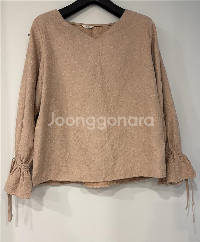 일본 편집샵 자수 블라우스 셔츠 55-66--0