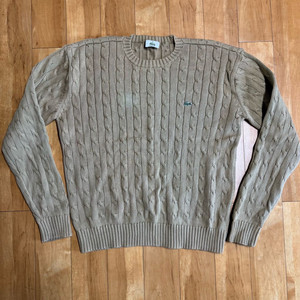 라코스테 꽈배기 니트 베이지 95