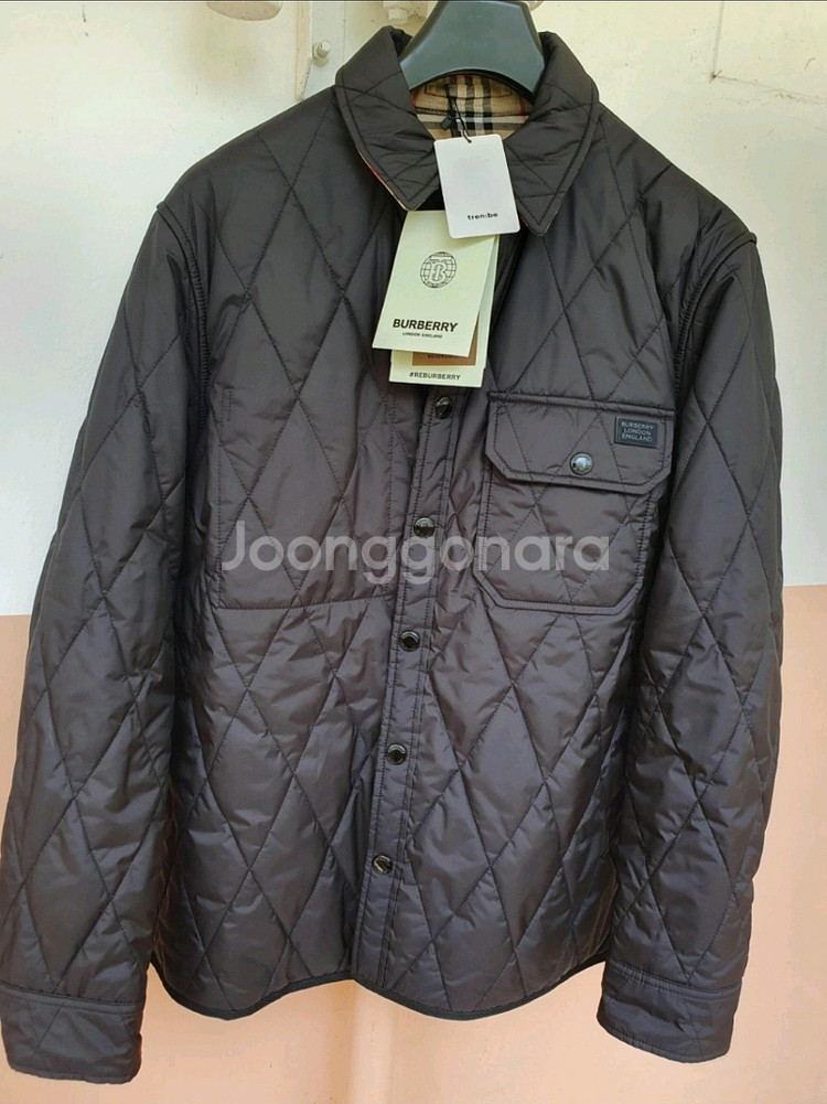 버버리 체크 패딩 셔츠--1