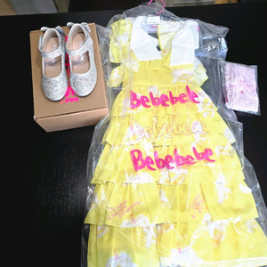 베베베베 25생일드레스.니삭스.구두160일괄