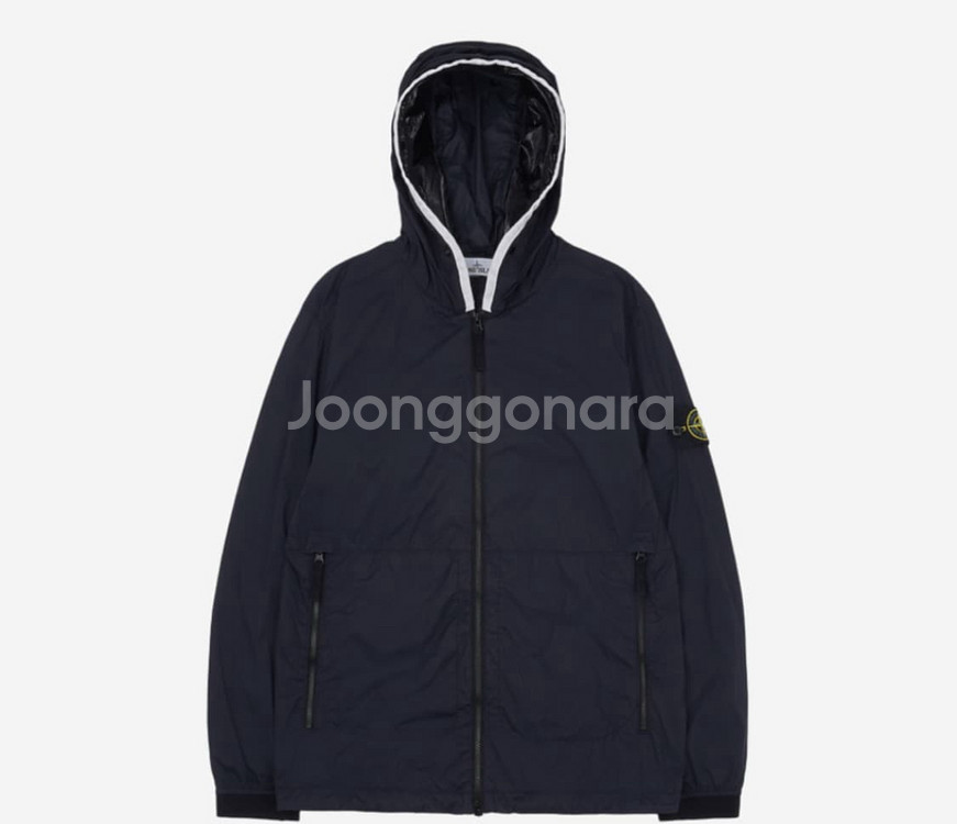 스톤아일랜드 스킨 터치 나일론 tc 가먼트 다이드 후드 블루종 네이비 블루--0