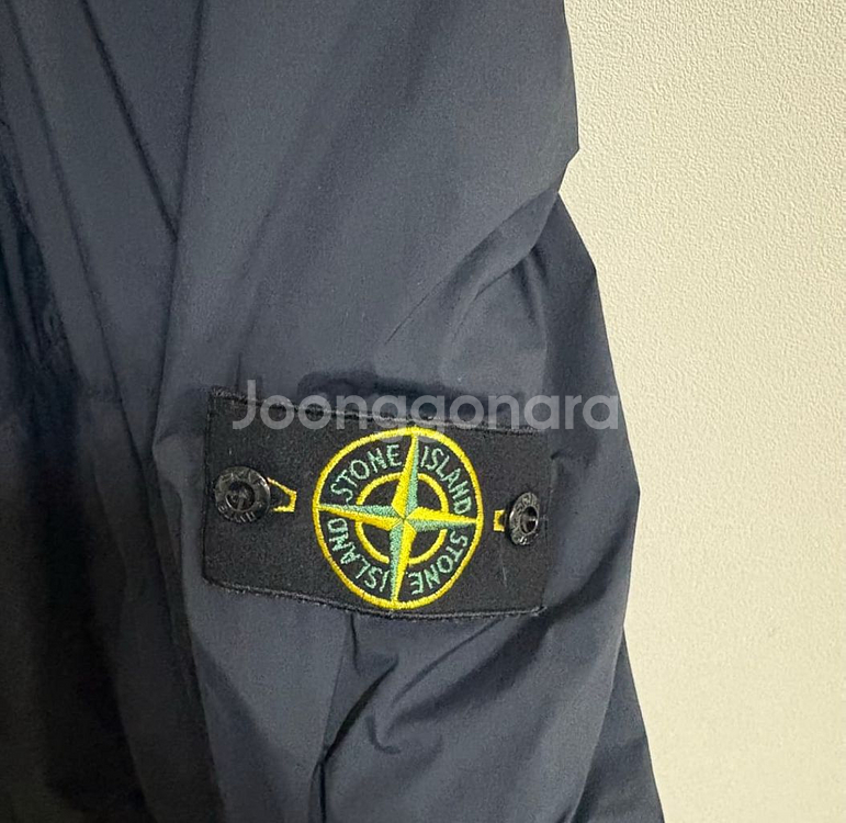 스톤아일랜드 스킨 터치 나일론 tc 가먼트 다이드 후드 블루종 네이비 블루--3