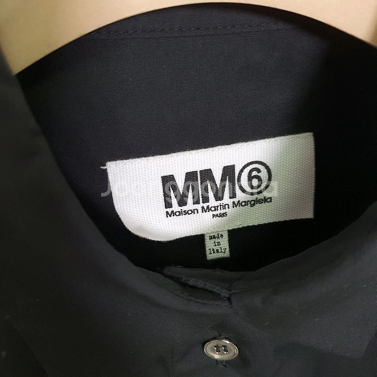 한섬 메종마르지엘라 블랙플라워 코튼셔츠--3
