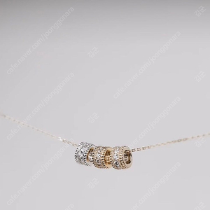 [새제품] 14k 원통 펜던트 랩다이아 화이트골드