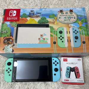 닌텐도 스위치 배터리 개선판 동물의 숲 에디션 풀박스+ 조이콘 차징 그립