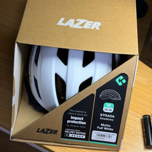 레이저 스트라다 키네티코어 M 맷 폴 화이트 자전거 로드 헬멧