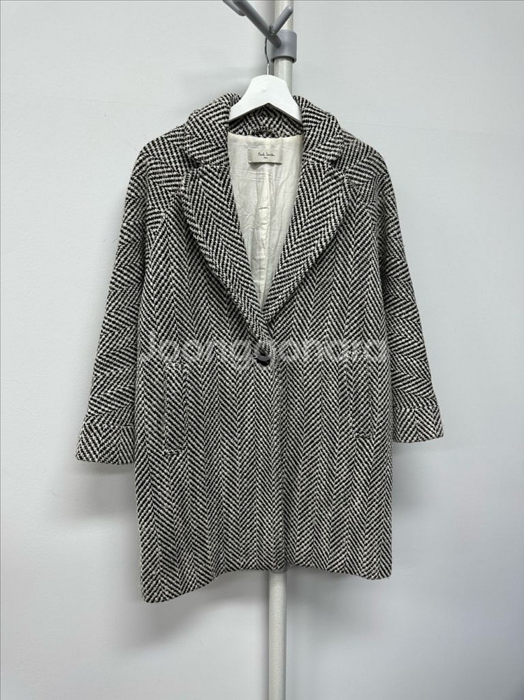 폴스미스 정품 원버튼 헤링본 코트--0