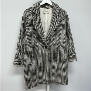 폴스미스 정품 원버튼 헤링본 코트