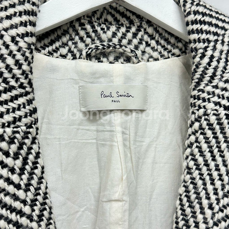 폴스미스 정품 원버튼 헤링본 코트--4