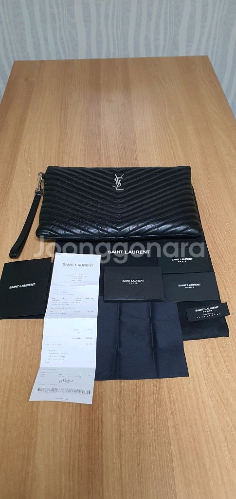 입생로랑 생로랑 클러치백 정품S급(영수증O)구찌프라다루이비통디올고야드샤넬셀린느보테가--1