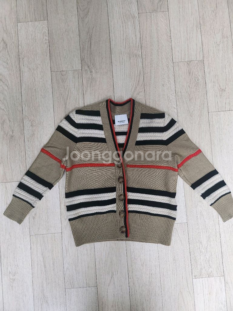 백화점.정품) 버버리키즈4y 가디건(울,캐시미어)--0