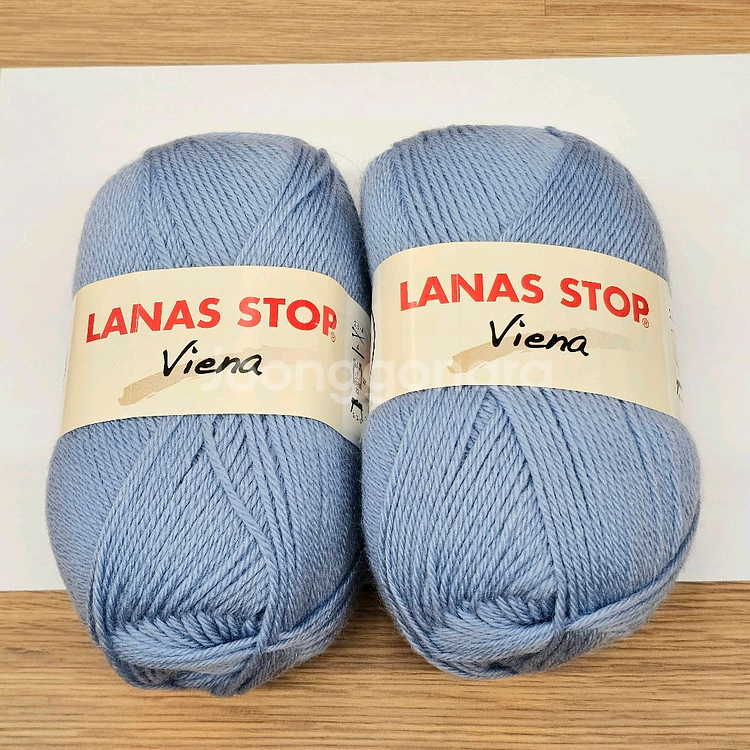 (세하선) 비에나 하늘색 뜨개실 털실 울50% 울혼방 아크릴 바라클라바 목도리--0