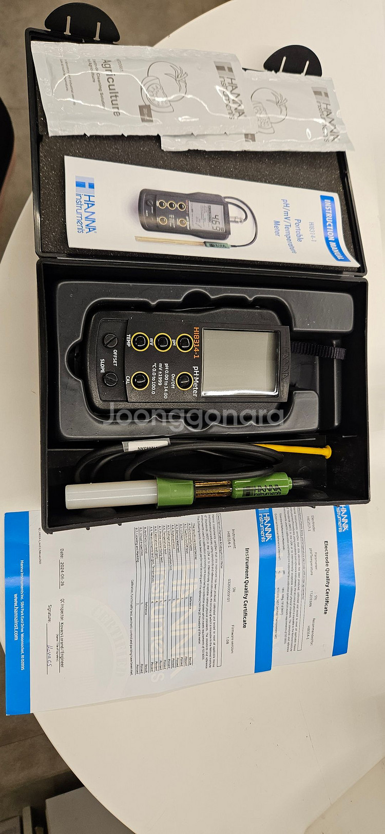 HI 8314-1 - 휴대용 pH 측정기 (복합전극)--0