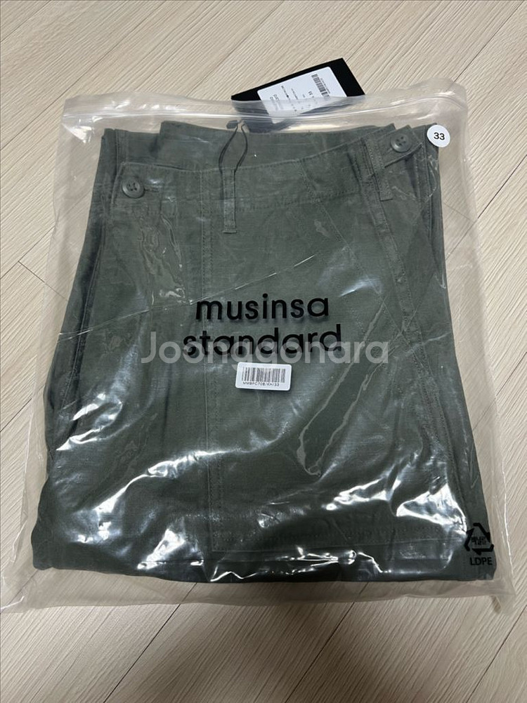 무신사 스탠다드 와이드 레플리카 퍼티그 팬츠 카키 33--1