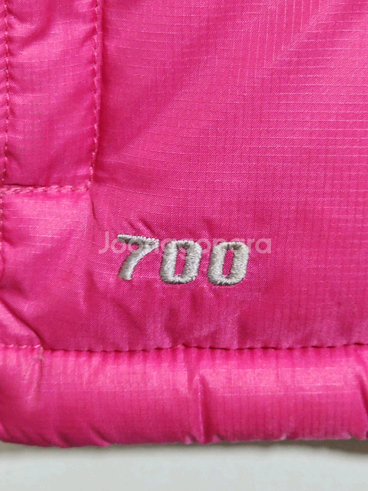 (S) 노스페이스 눕시 패딩조끼 핑크 700 거위털 구스다운 베스트--4