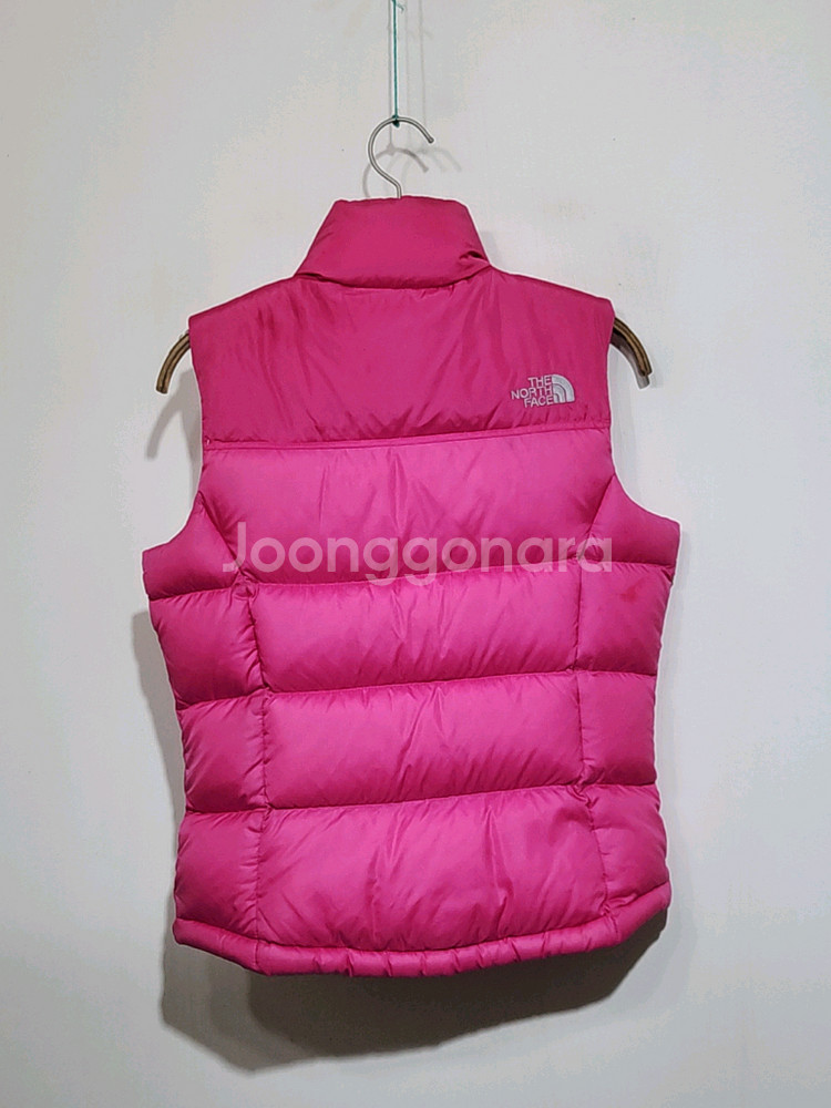 (S) 노스페이스 눕시 패딩조끼 핑크 700 거위털 구스다운 베스트--6