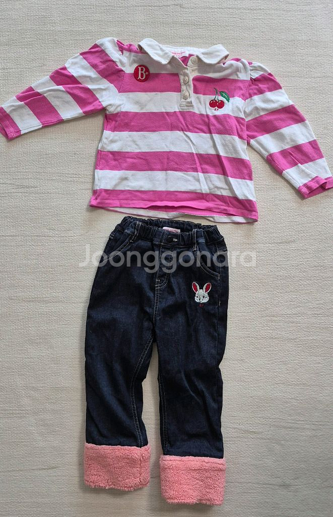 베베드피노 체리 맨투맨 + 베베드피노 엘리 청바지 110--0
