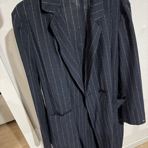 타미힐피거 스트라이프 롱 블레이저 자켓