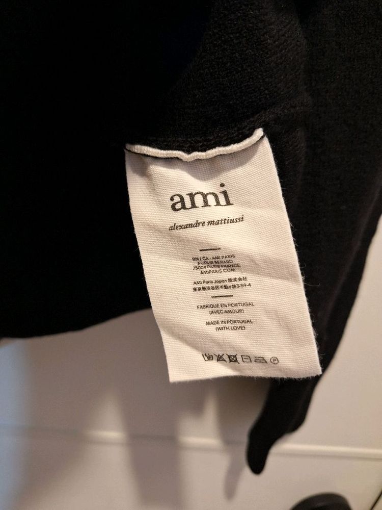 아미 하트 로고 여성 니트 티셔츠--5