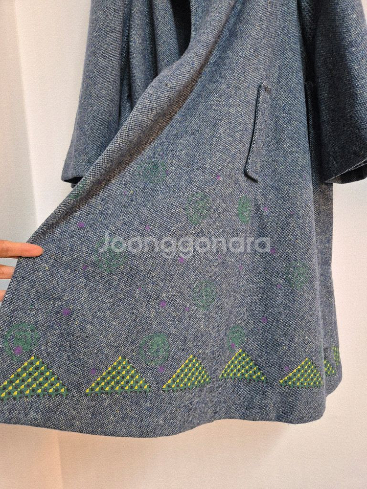 SJ SJ 케이프 스타일 롱 코트 모100--11