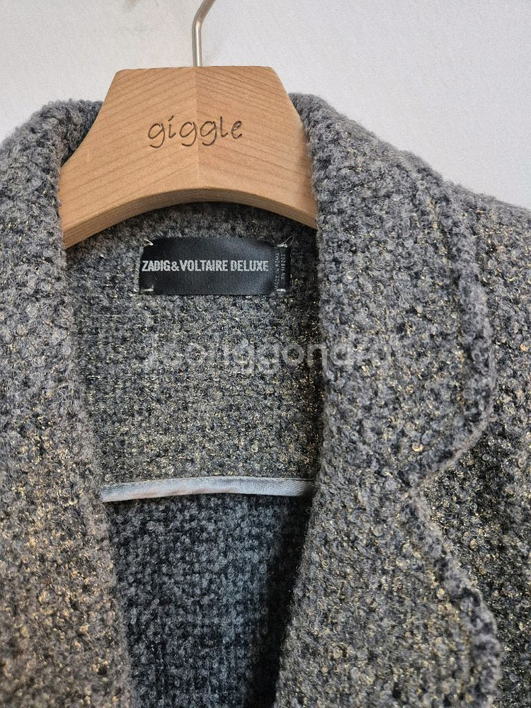 자딕앤볼테르 트위드 그레이 자켓--1