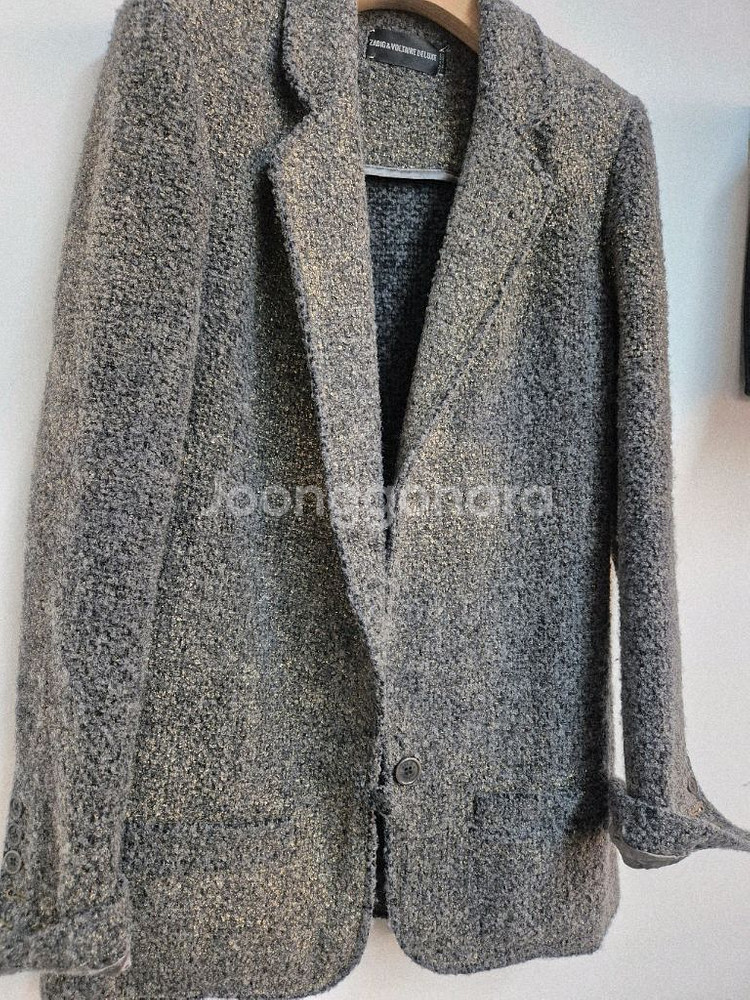 자딕앤볼테르 트위드 그레이 자켓--9
