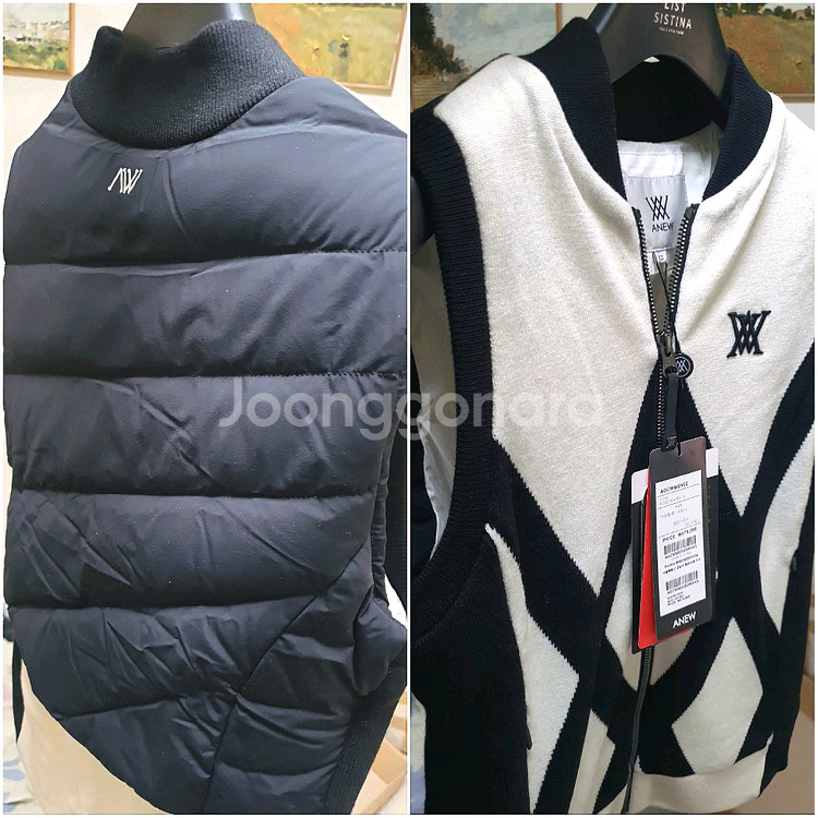 어뉴 새재품 여성용 구스다운 베스트 판매해요--1