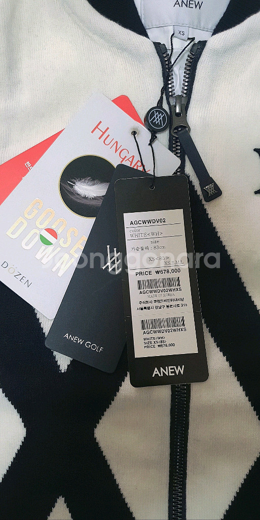 어뉴 새재품 여성용 구스다운 베스트 판매해요--4