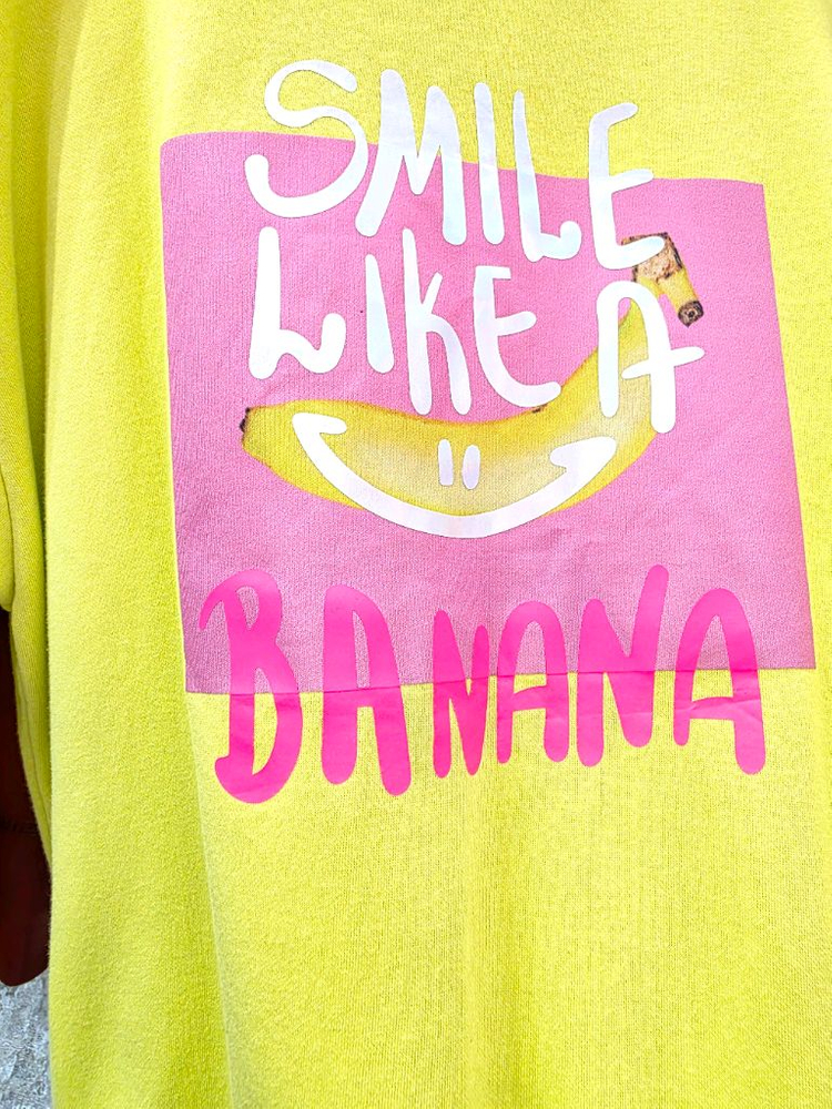 88이하 바나나 홀로그램 면 맨투맨티 이미지