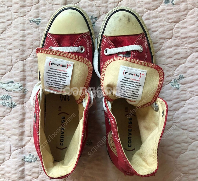 컨버스 척테일러 하이 레드 240사이즈--2