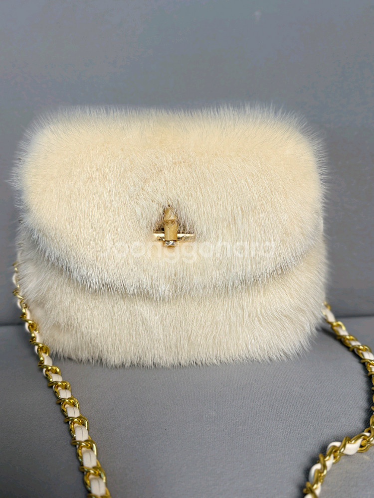 밍크 퍼 체인백 밍크가방 리얼밍크--0