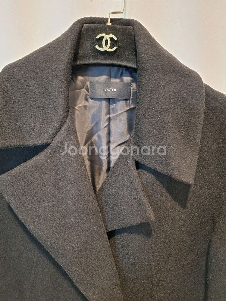 시스템 여성 모직 캐시미어 코트--1