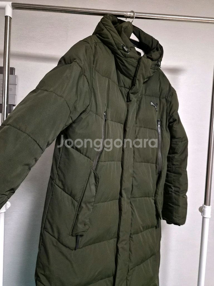 푸마 롱패딩 XL 카키--1