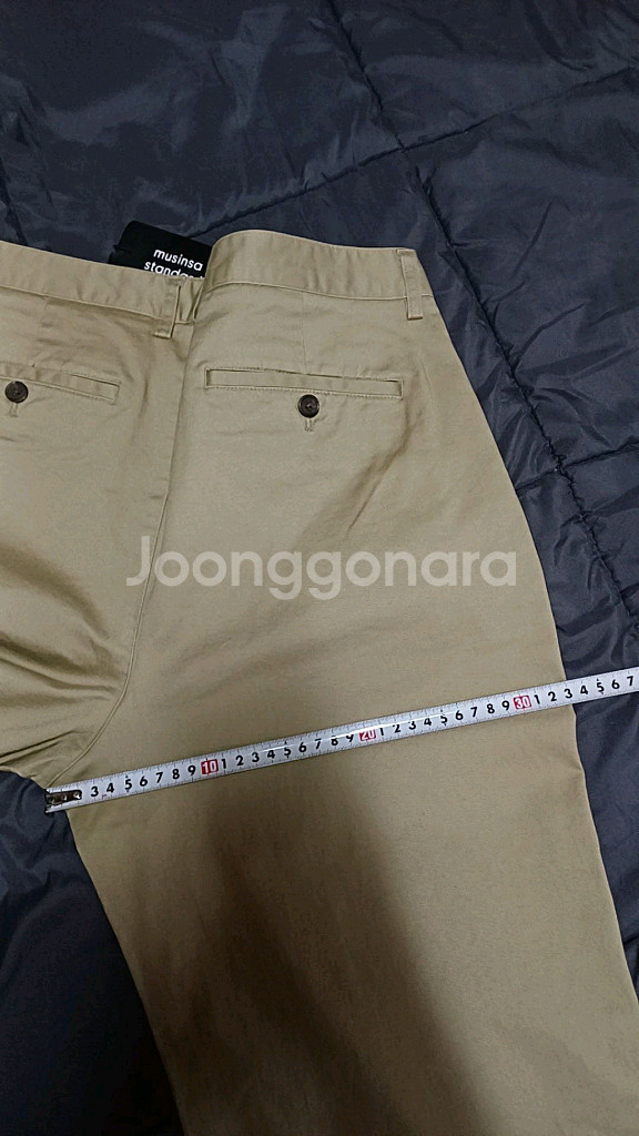 무신사 미사용 스판면바지 32인치 기장105--7