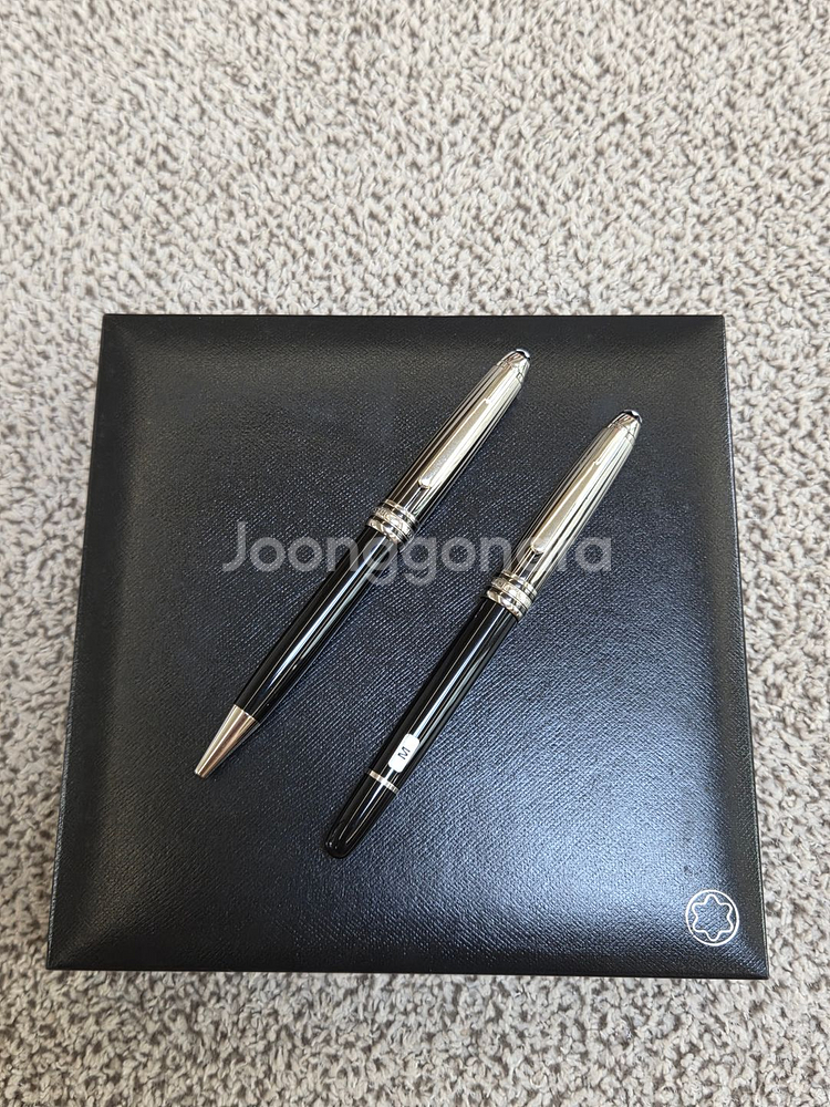 몽블랑 솔리테어 듀에 블랙&화이트 만년필 볼펜--0